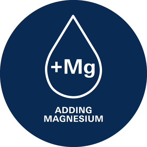 Aggiunta di magnesio - Il magnesio aumenta la vitalità e migliora il gusto e l'aroma di acqua, tè e caffè.